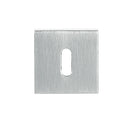 Tupai Rapido Curva/QuadraLine Key Escutcheon on Square Rose - Satin Chrome - TESCKSSC - Choice Handles