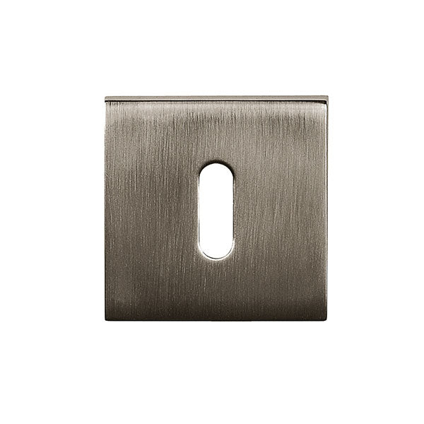 Tupai Rapido Curva/QuadraLine Key Escutcheon on Square Rose - Titanium- TESCKSTT - Choice Handles