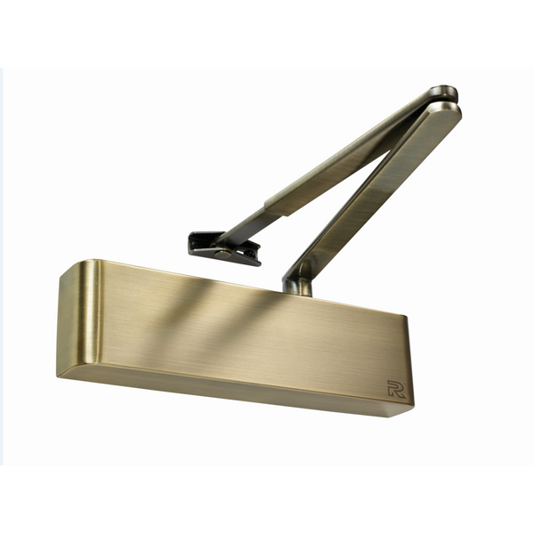 Rutland TS.9205.SRFB.ABAB - Overhead Door Closer, Size EN 2-5  - Antique Brass - Choice Handles