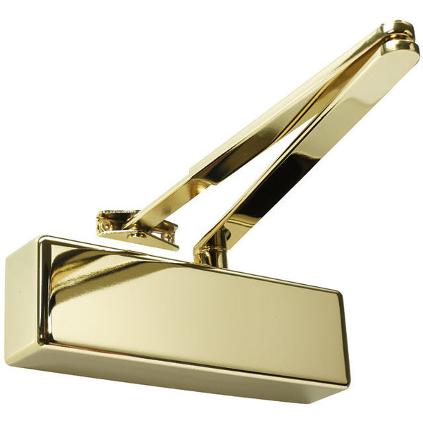 Rutland® TS.3204.SLFB.PVDPVD - Size 3 Overhead Door Closer - PVD Polished Brass - Choice Handles