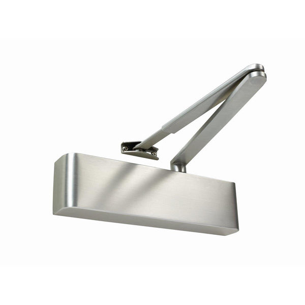 Rutland TS.9205DABC.SRFB.SSSSSS - Overhead Door Closer With Back Check & Delayed Action, Size EN 2-5  - Satin Stainless Steel - Choice Handles