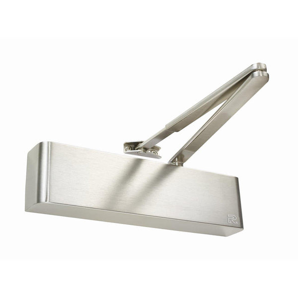 TS.9206DABC.SRFB3.SNPSNP - Overhead Door Closer With Back Check & Delayed Action, Size EN 2-6 - Satin Nickel - Choice Handles