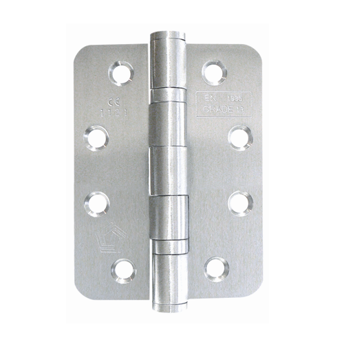 Consort - Radius Ball Bearing Butt Hinge 102x76x3mm Grade 13 Satin Stainless Steel - (Pair) - Choice Handles