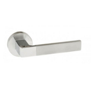 Atlantic - Forme Asti Designer Lever on Minimal Round Rose - Satin Chrome/Polished Chrome - FMR255SCPC - Choice Handles