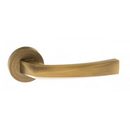 Atlantic - Forme Crystal Designer Lever on Minimal Round Rose - Yester Bronze - FMR268YB - Choice Handles