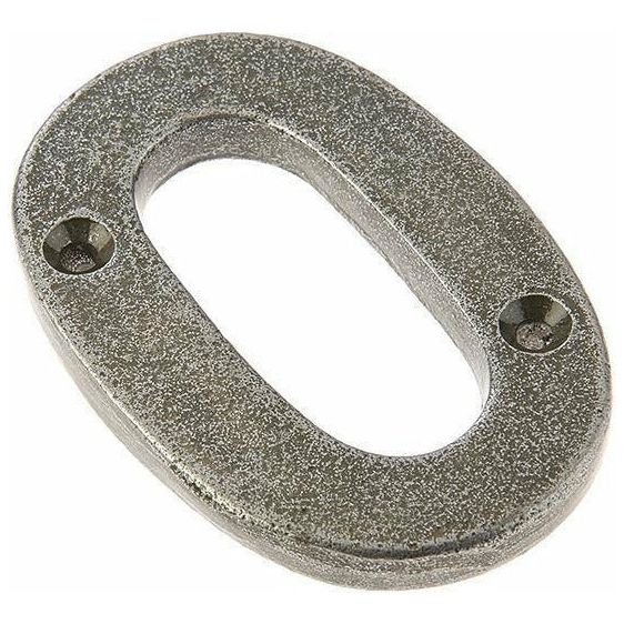 Jedo 75mm Forge Face Fix Numeral 0" - Pewter Patina - VF15-0 - Choice Handles
