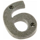 Jedo 75mm Forge Face Fix Numeral 6" - Pewter Patina - VF15-6 - Choice Handles