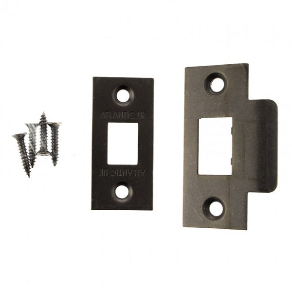 Atlantic Latch Face Plate Kit - Distressed Silver - ALFPDS - Choice Handles