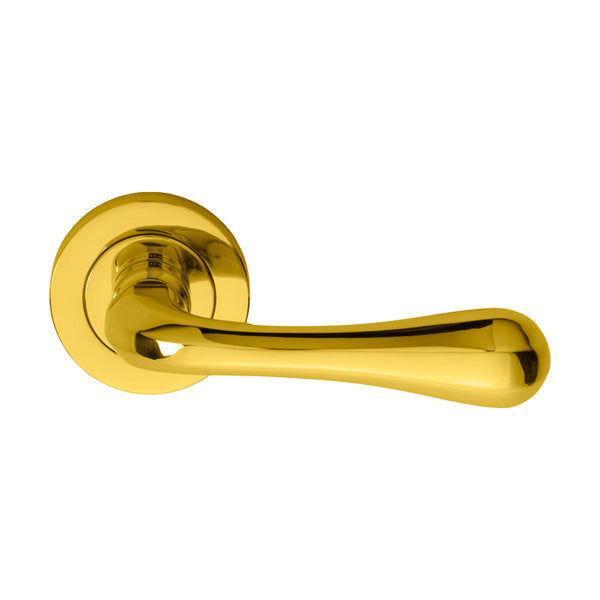 Manital - Astro Lever on Round Rose - Polished Brass - AQ1 - Choice Handles