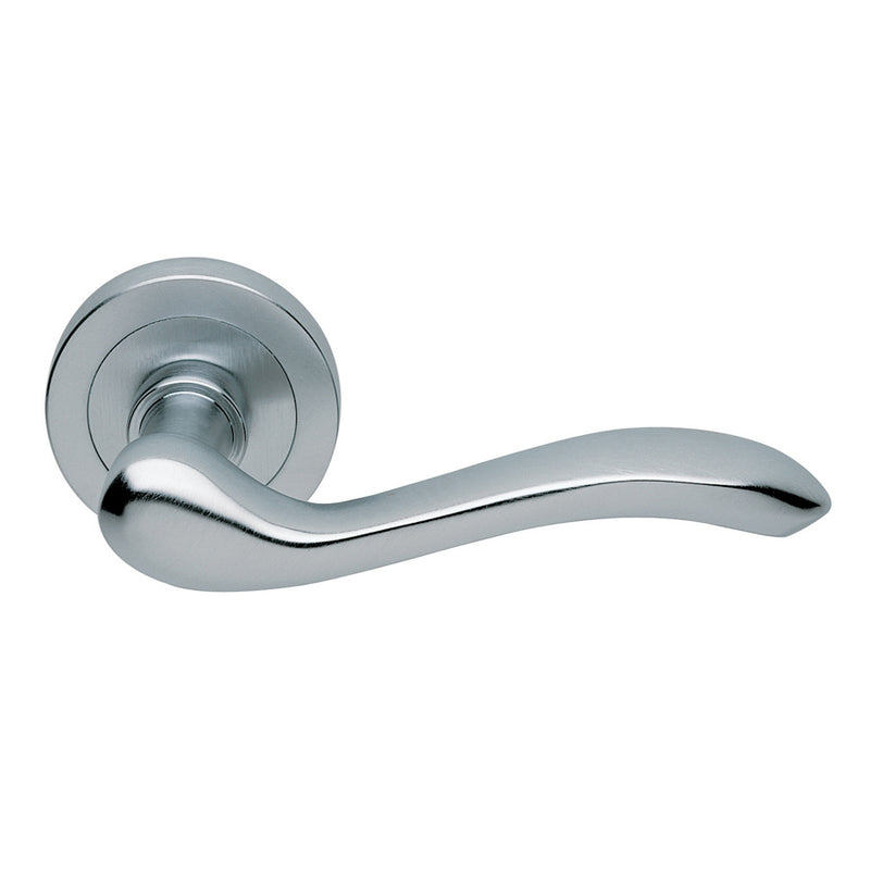 Manital - Apollo Lever on Round Rose - Satin Chrome - AQ3SC - Choice Handles