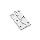 Alexander and Wilks - Heavy Pattern Solid Brass Cabinet Butt Hinge 75mm - Polished Chrome - AW075-CH-PC - Choice Handles