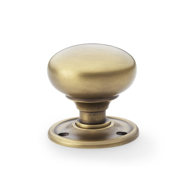 Alexander and Wilks Kershaw Door Knob - Knob 51mm - Antique Brass - AW300-51-AB - Choice Handles