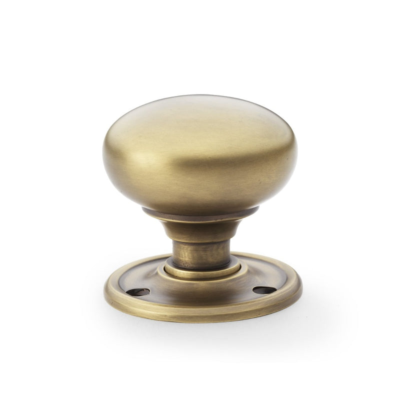 Alexander and Wilks Kershaw Door Knob - Knob 51mm - Antique Brass - AW300-51-AB - Choice Handles