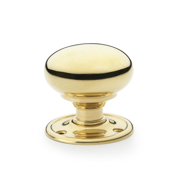 Alexander and Wilks Kershaw Door Knob - Knob 51mm - Polished Brass Unlacquered - AW300-51-PBU - Choice Handles