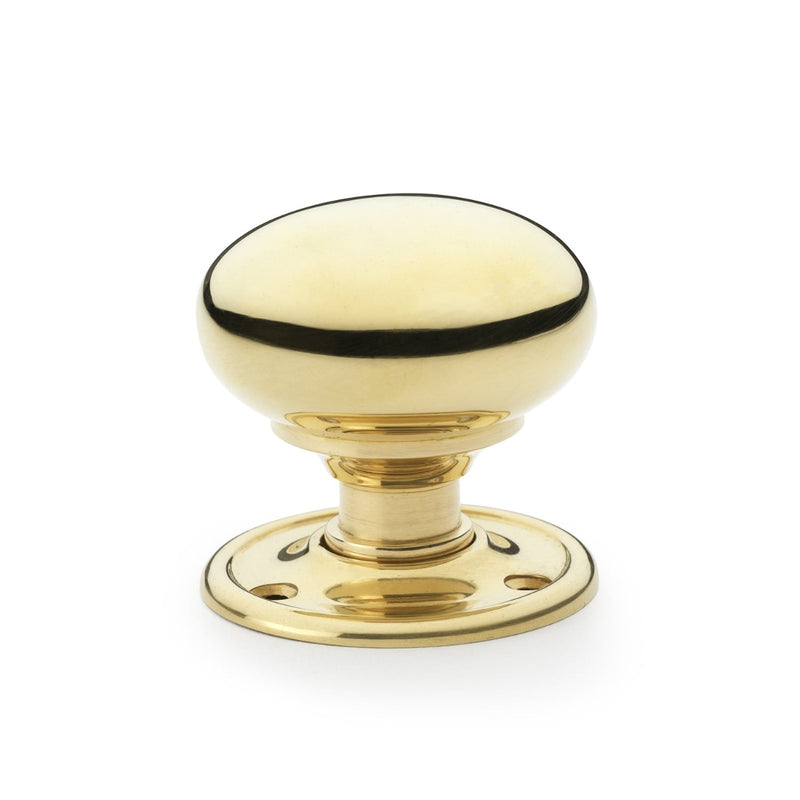 Alexander and Wilks Kershaw Door Knob - Knob 51mm - Polished Brass Unlacquered - AW300-51-PBU - Choice Handles