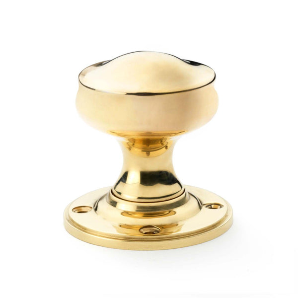 Alexander and Wilks - Harris Door Knob - Unlacquered Brass - AW301-50-UB - Choice Handles