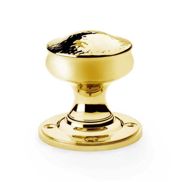 Alexander and Wilks - Tortoise Shell Mortice Knob - Unlacquered Brass - AW302-50-UB - Choice Handles