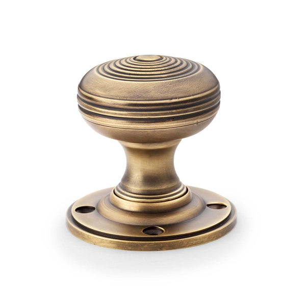 Alexander and Wilks - Christoph Mortice Knob - Antique Brass - AW303-50-AB - Choice Handles
