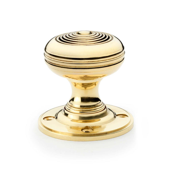 Alexander and Wilks - Christoph Mortice Knob - Unlacquered Brass - AW303-50-UB - Choice Handles