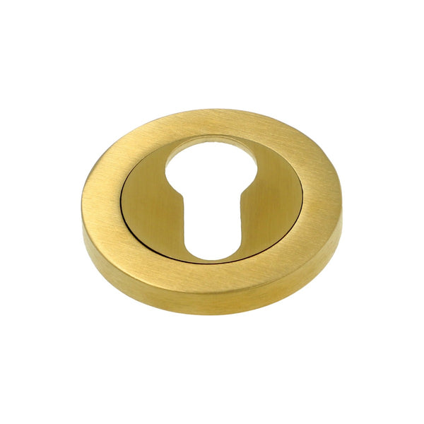 Alexander and Wilks - Concealed Fix Escutcheon - PVD Satin Brass - Euro Profile - AW390SBPVD - Choice Handles