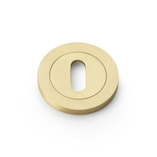 Alexander and Wilks - Concealed Fix Escutcheon Standard Profile - Satin Brass - AW391SB - Choice Handles