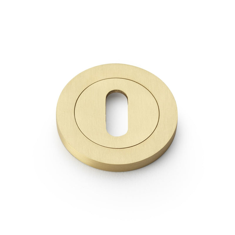 Alexander and Wilks - Concealed Fix Escutcheon Standard Profile - Satin Brass - AW391SB - Choice Handles