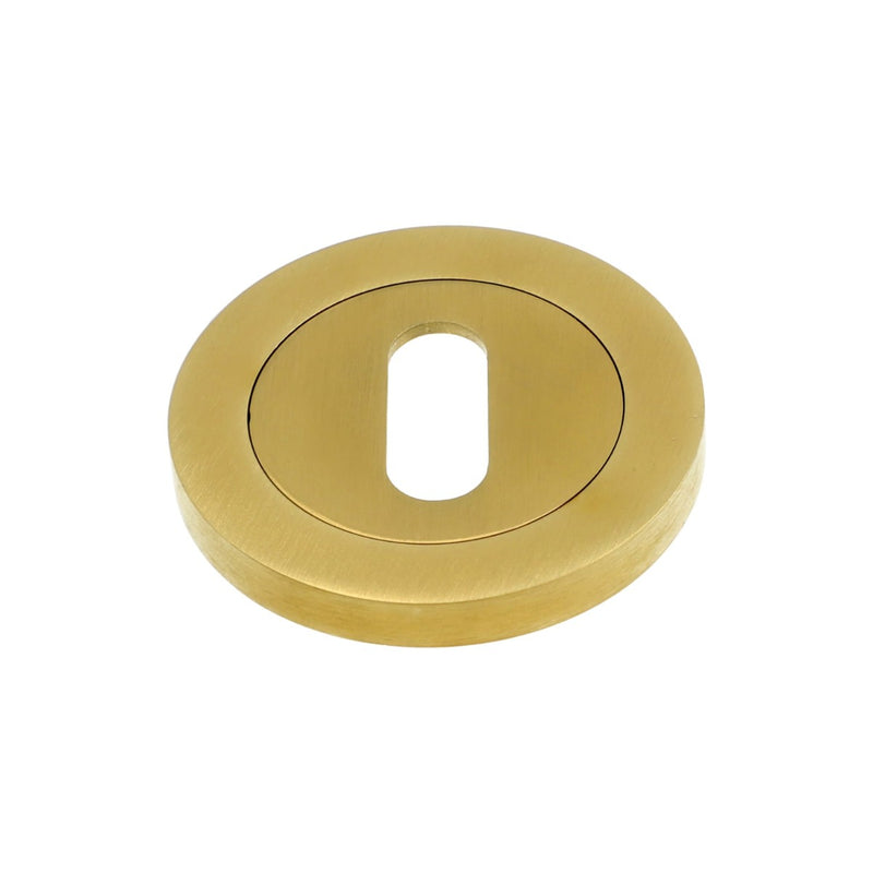 Alexander and Wilks - Concealed Fix Escutcheon - PVD Satin Brass - Standard Profile - AW391SBPVD - Choice Handles