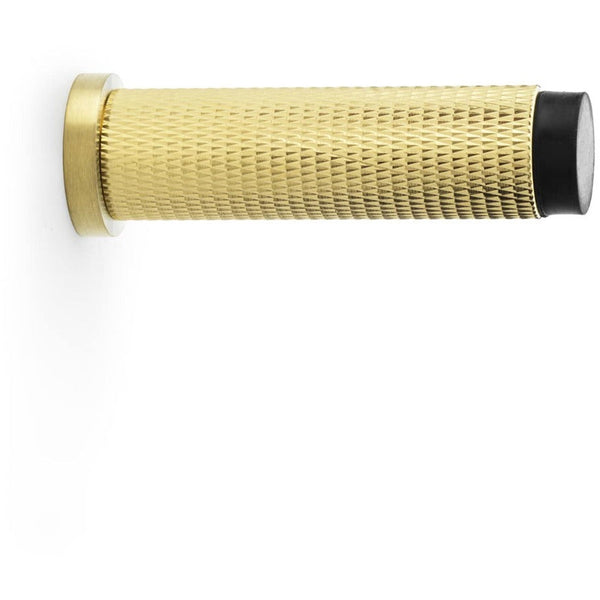 Alexander and Wilks - Brunel Knurled Door Stop - PVD Satin Brass - AW600-75-SBPVD - Choice Handles