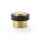 Alexander and Wilks - Plain Floor Mounted Door Stop - PVD Satin Brass - AW603SBPVD - Choice Handles