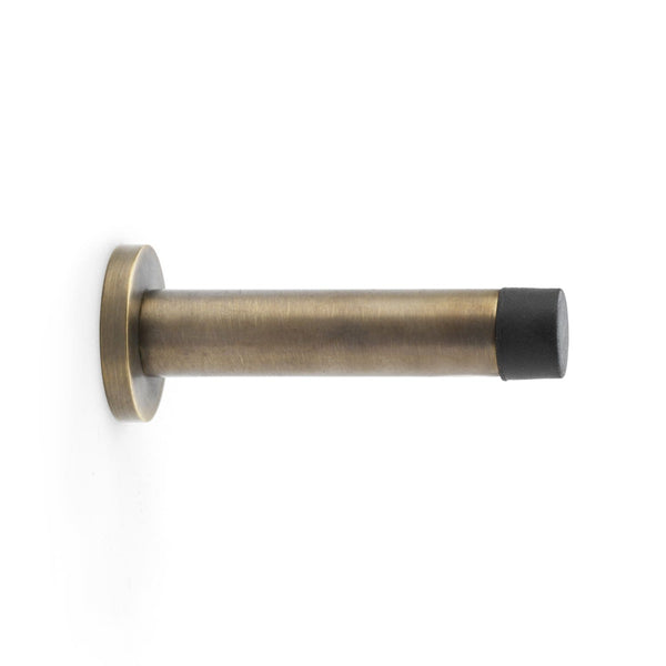 Alexander and Wilks - Cylinder Projection Door Stop on Rose - Antique Brass - AW616AB - Choice Handles