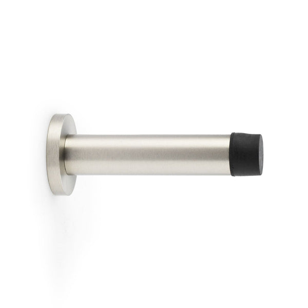 Alexander and Wilks - Cylinder Projection Door Stop on Rose - Satin Nickel - AW616SN - Choice Handles