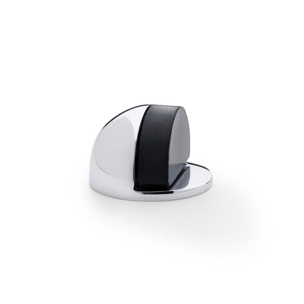 Alexander and Wilks - Shield Floor Mounted Door Stop - Polished Chrome - AW631PC - Choice Handles