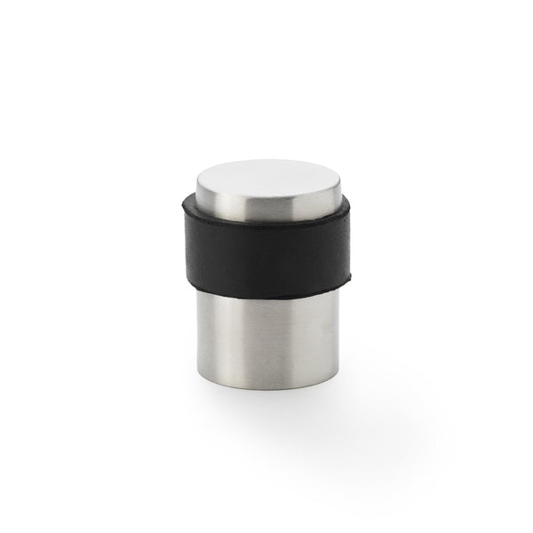 Alexander and Wilks Stainless Steel Floor Mounted Flat Top Cylinder Door Stop - AW635SSS - Choice Handles