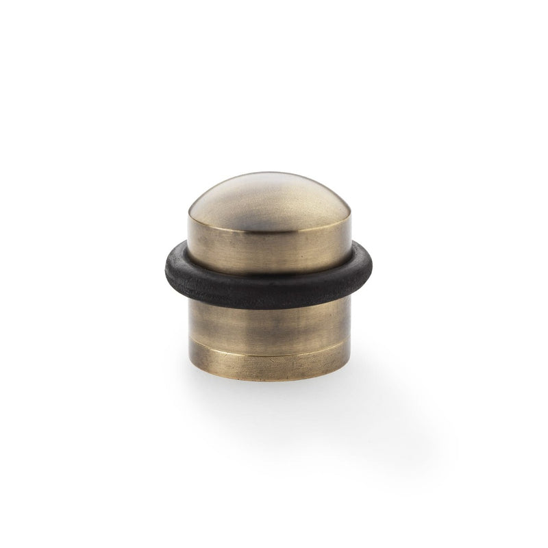 Alexander and Wilks - Dome Top Floor Mounted Door Stop -  Antique Bronze - AW638ABZ - Choice Handles