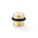 Alexander and Wilks - Dome Top Floor Mounted Door Stop -  Polished Brass - AW638PBL - Choice Handles