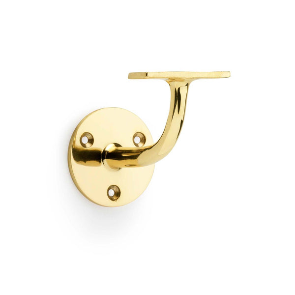 Alexander and Wilks - Architectural Handrail Bracket - Polished Brass - AW750PBL - Choice Handles