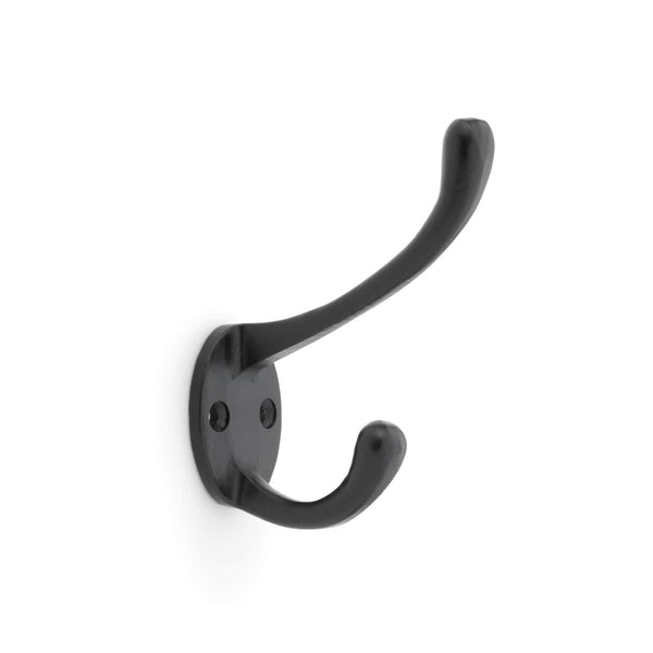 Alexander and Wilks Victorian Hat and Coat Hook - Powder Coat Black - AW770BL - Choice Handles