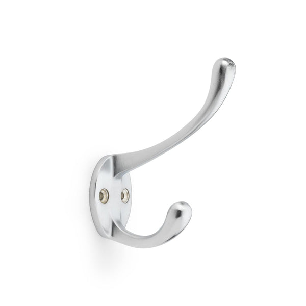 Alexander and Wilks Victorian Hat and Coat Hook - Satin Chrome - AW770SC - Choice Handles