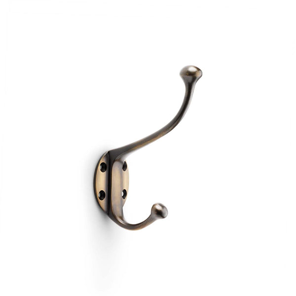 Alexander and Wilks Traditional Hat and Coat Hook - Antique Bronze - AW772ABZ - Choice Handles