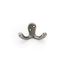 Alexander and Wilks - Victorian Double Robe Hook - Antique Iron - AW773AI - Choice Handles
