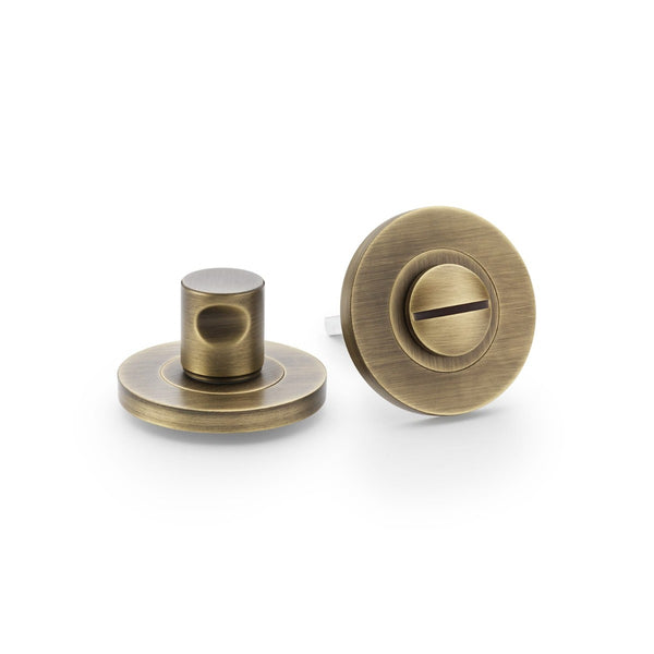 Alexander and Wilks Plain Thumbturn and Release - Antique Brass - AW791AB - Choice Handles