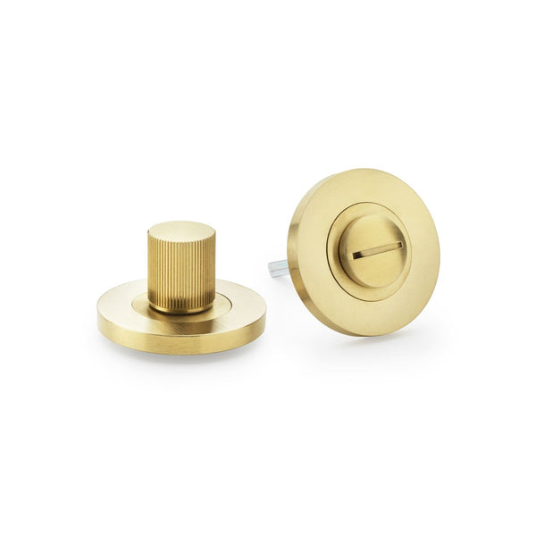Alexander and Wilks Reeded Thumbturn and Release - PVD Satin Brass - AW792SBPVD - Choice Handles