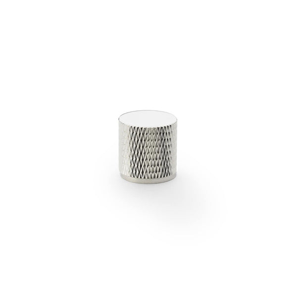 Alexander & Wilks - Brunel Knurled Cylinder Cupboard Knob 20mm - Satin Nickel - AW800-20-PN - Choice Handles