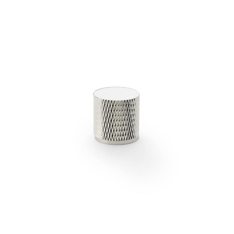 Alexander & Wilks - Brunel Knurled Cylinder Cupboard Knob 20mm - Satin Nickel - AW800-20-PN - Choice Handles