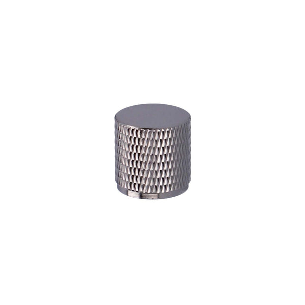 Alexander & Wilks - Brunel Knurled Cylinder Cupboard Knob - Polished Nickel - 20mm - AW800-20-PNPVD - Choice Handles