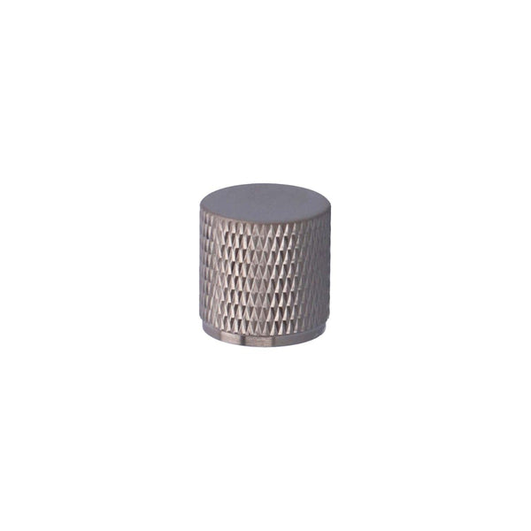 Alexander & Wilks - Brunel Knurled Cylinder Cupboard Knob - Satin Nickel - 20mm - AW800-20-SNPVD - Choice Handles