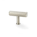 Alexander and Wilks - Crispin Knurled T-bar Cupboard Knob - Satin Nickel - 55mm - AW801-55-SN - Choice Handles