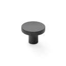 Alexander and Wilks - Hanover Knurled Circular Cupboard Knob - Black - 38mm - AW802-38-BL - Choice Handles