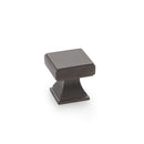 Alexander and Wilks - Jesper Square Cupboard Knob - Dark Bronze PVD - 30mm - AW806-30-DBZPVD - Choice Handles