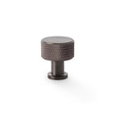 Alexander and Wilks -  Lucia Knurled Cupboard Knob - Dark Bronze PVD - 29mm - AW807K-29-DBZPVD - Choice Handles